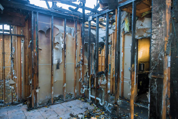 Professional Fire Damage Removal technician working in Penn State Erie, PA
